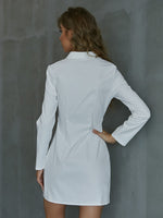 Ruched Button Through Shirt Dress