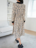 Allover Floral Print A-line Dress