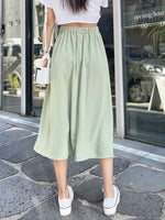 Solid High Waist A-line Dress