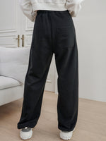Patched Detail Drawstring Waist Sweatpants