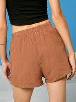 Solid Buckle Shorts