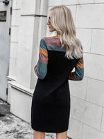 Cut And Sew Pocket Patched Dress