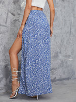 High Split Ditsy Floral Skirt