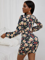 Floral Print Bodycon Dress