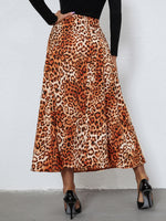 All Over Leopard Print Skirt