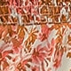 All Over Print Shirred Long Sleeve Tie Neck Flounce High Waist Short Dress