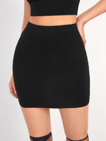 High Waist Skeleton Finger Print Bodycon Skirt