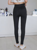 Slant Pockets Wideband Waist Leggings