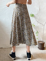High Waist Ditsy Floral Print Skirt