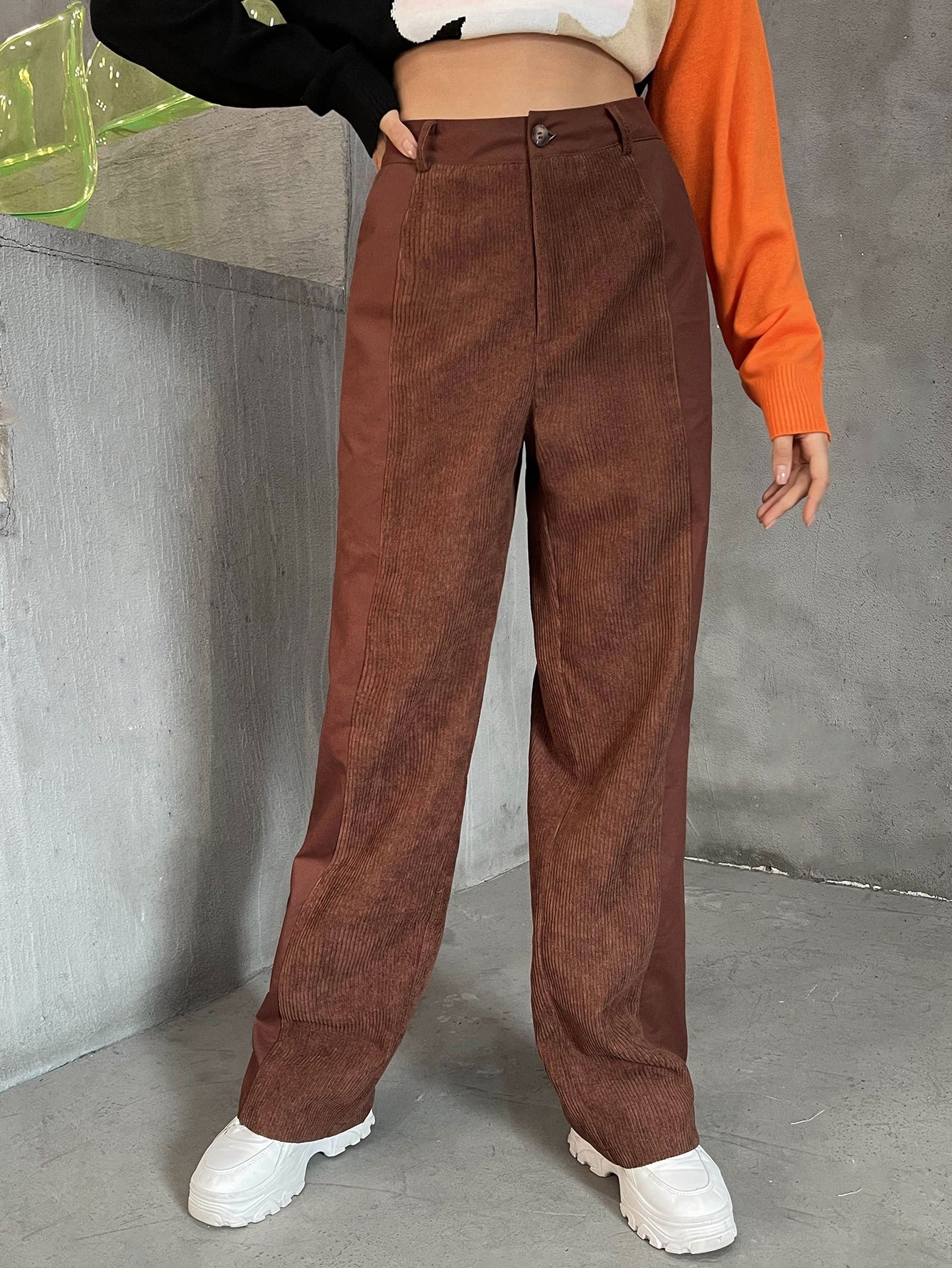 Slant Pocket High Waist Wide Leg Pants