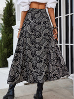 Rusttydustty Paisley Print Guipure Lace Insert Skirt