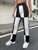 High Waist Two Tone Pants