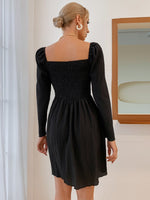 Sweetheart Neck Gigot Sleeve Dress