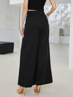 High Waist Double Breasted Wide Leg Pants