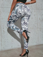 High Waist Money Print Leggings