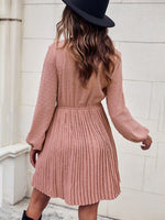 Solid Swiss Dot A-line Dress