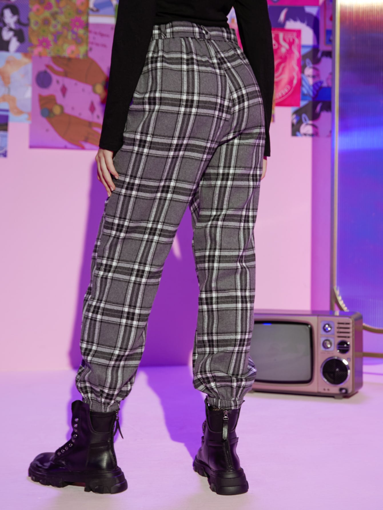 Plaid Pocket Pants