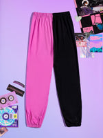 X Aak Altspo Letter Figure Graphic Colorblock Sweatpants