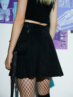 Release-Buckle Pleated Skirt