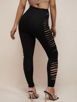 High Waist Ladder Cut Leggings