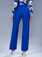 High Waist Seam Detail Slant Pockets Pants