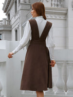 Plain Zip Overall Dress