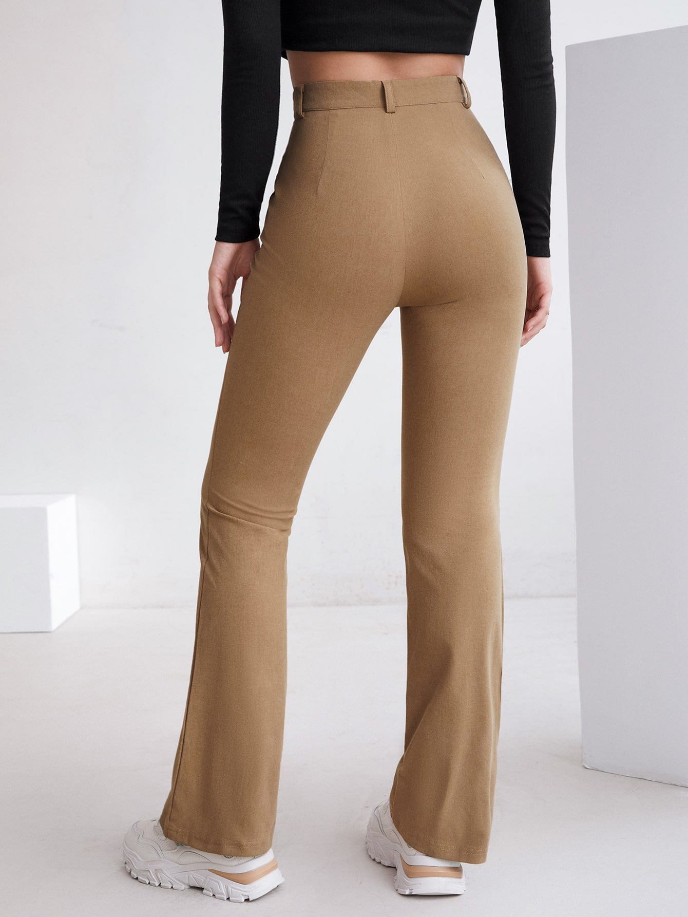 High Waist Seam Detail Pants