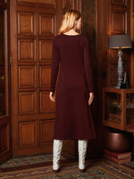 VISCOSE GATHERED SLIT DRESS