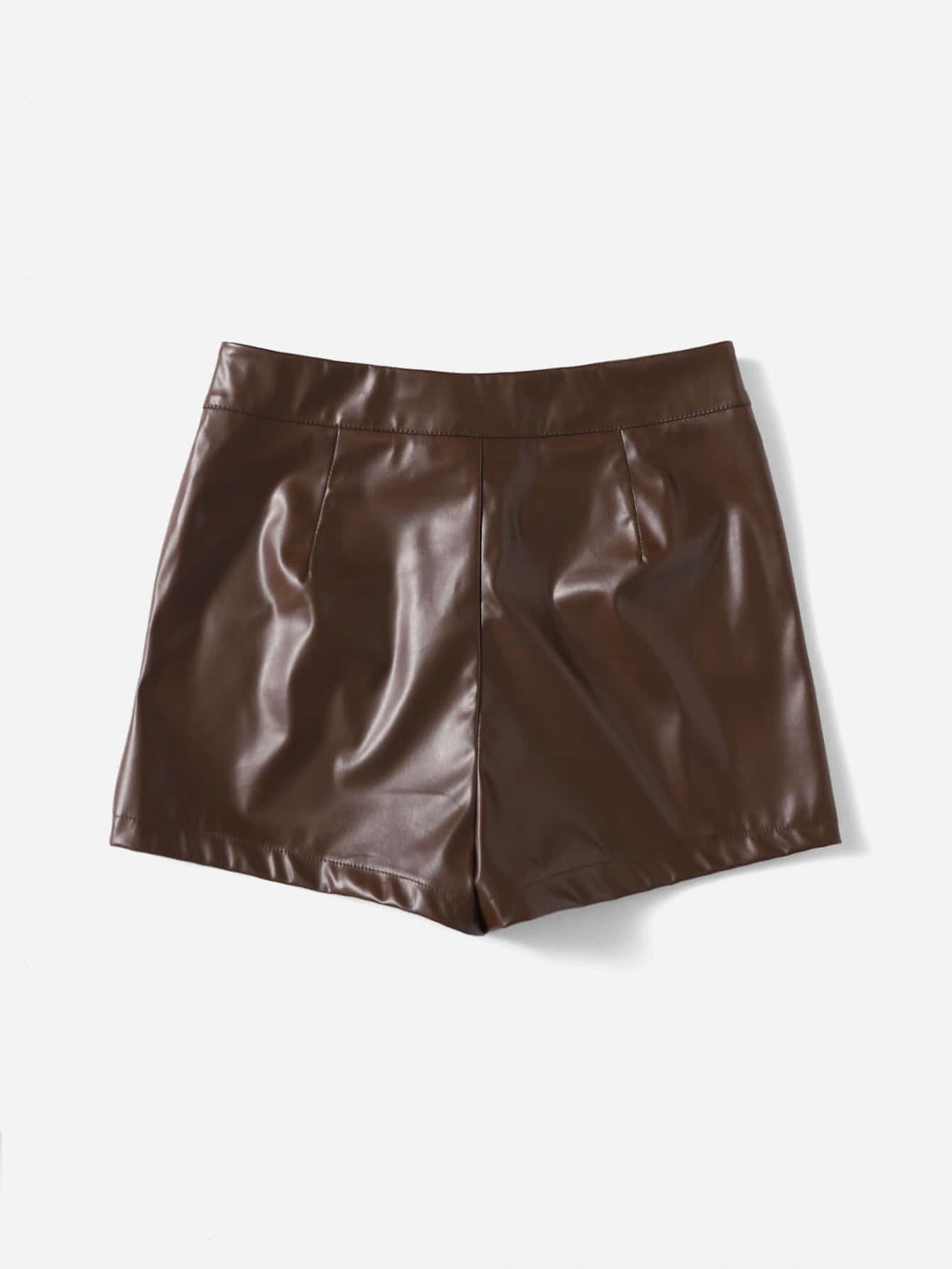 PU Leather Skinny Shorts
