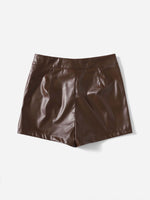 PU Leather Skinny Shorts