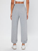 Elastic Waist Slant Pocket Sweatpants