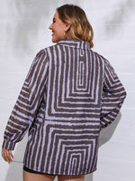 Plus Allover Print Puff Sleeve Blouse