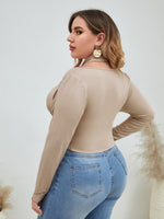 Plus Cross Wrap Crop Top