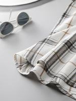 Plus Plaid Print Blouse