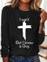 Casual Long Sleeve Crew Neck Cross Regular Blouse