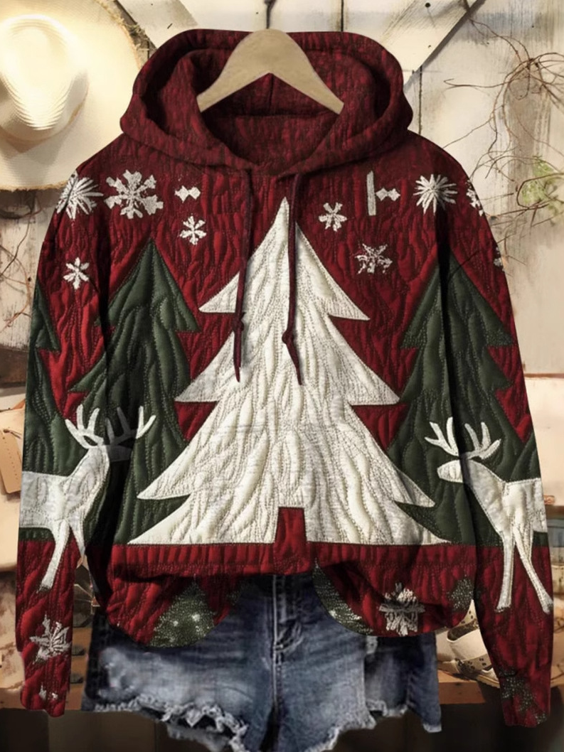 Loose Long Sleeve Hoodie Christmas Casual Regular Sweatshirt