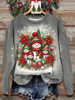 Loose Long Sleeve Crew Neck Christmas Casual Regular Sweatshirt
