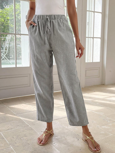 Casual Striped Loose Long Pants