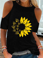 Casual Short Sleeve Crew Neck Printed Regular T-Shirt
