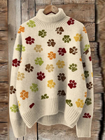 Loose Long Sleeve Crew Neck Animal Casual Regular Sweatshirt