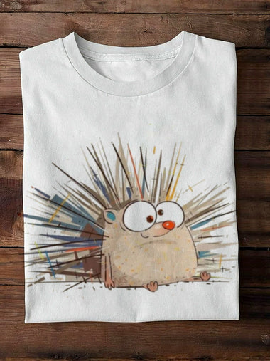 Casual Long Sleeve Crew Neck Animal Loose Regular T-Shirt
