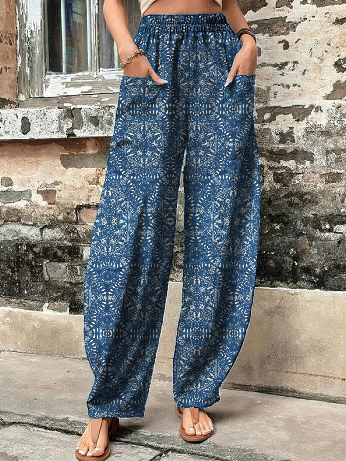 Casual Ethnic Loose Long Pants