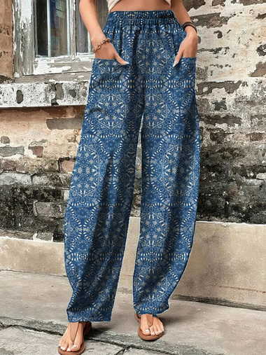 Casual Ethnic Loose Long Pants