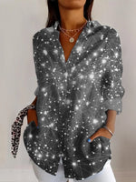 Long Sleeve Shirt Collar Geometric Casual Regular Shirt
