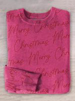 Casual Long Sleeve Crew Neck Letter Pattern Loose Regular Sweatshirt