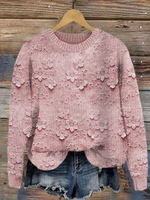Loose Long Sleeve Crew Neck Floral Casual Regular Sweatshirt