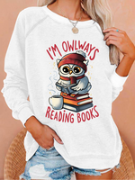 Casual Long Sleeve Crew Neck Animal Regular Sweatshirt