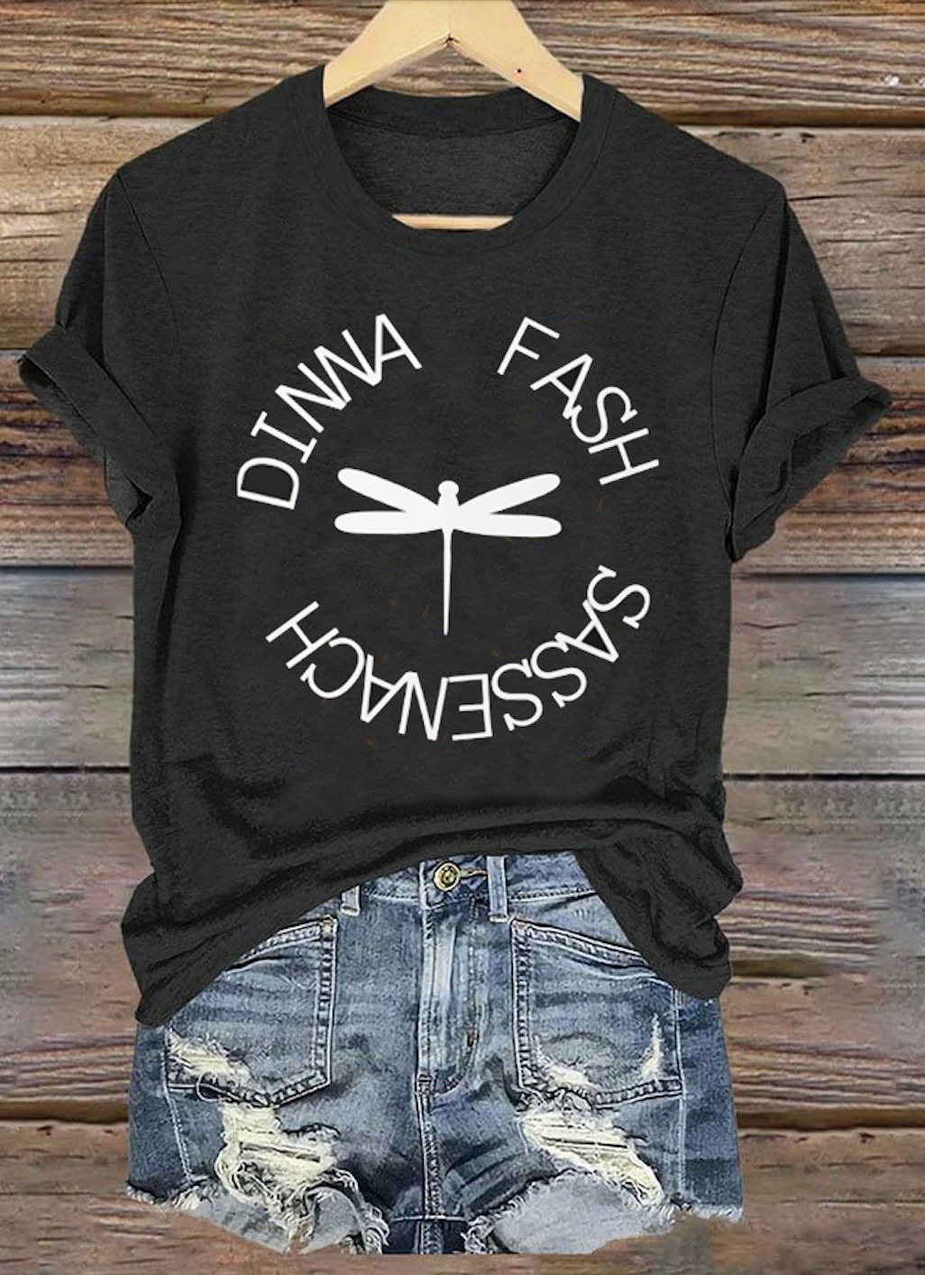 Short Sleeve Crew Neck Animal Vintage Regular T-Shirt