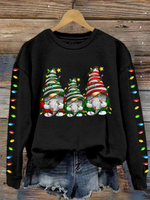 Casual Long Sleeve Crew Neck Christmas Loose Regular Sweatshirt