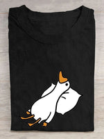 Loose Short Sleeve Crew Neck Animal Casual Regular T-Shirt